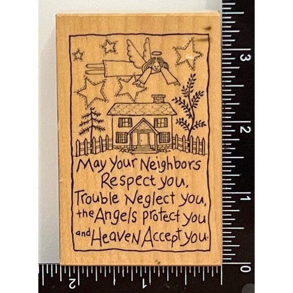 1997 PSX G-2242 WOOD MOUNTED RUBBER STAMP - Picture 2 of 5